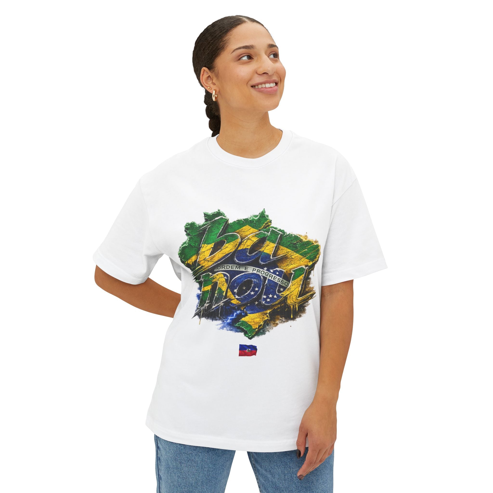 "ba nou brezil" 2026 World Cup Haiti Unisex Boxy Tee