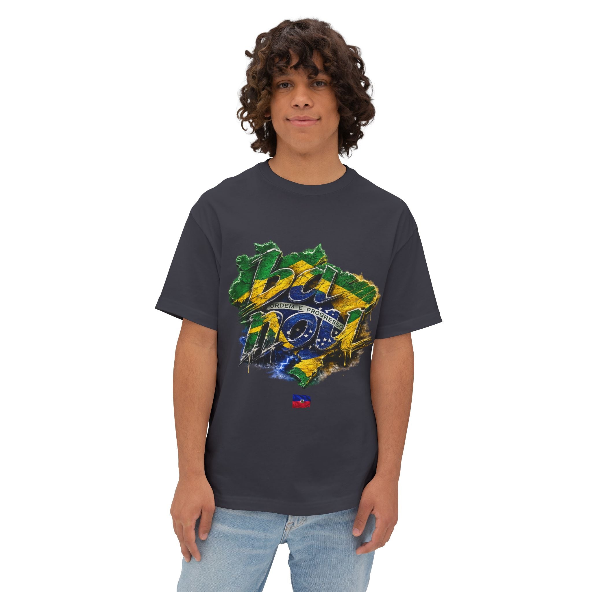 "ba nou brezil" 2026 World Cup Haiti Unisex Boxy Tee